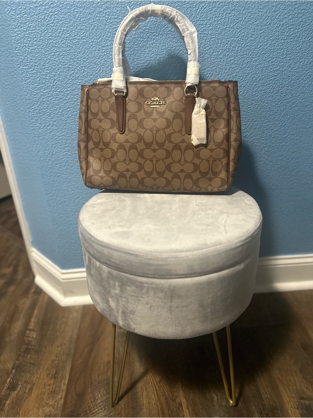 Coach Brown Monogram Tote Bag - Picture 2 of 2